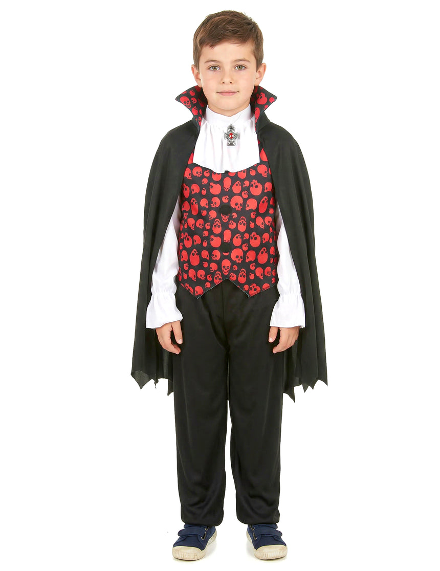 Déguisement vampire rouge garçon