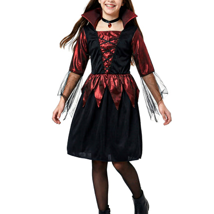 Déguisement vampire satiné fille Halloween