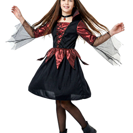 Déguisement vampire satiné fille Halloween