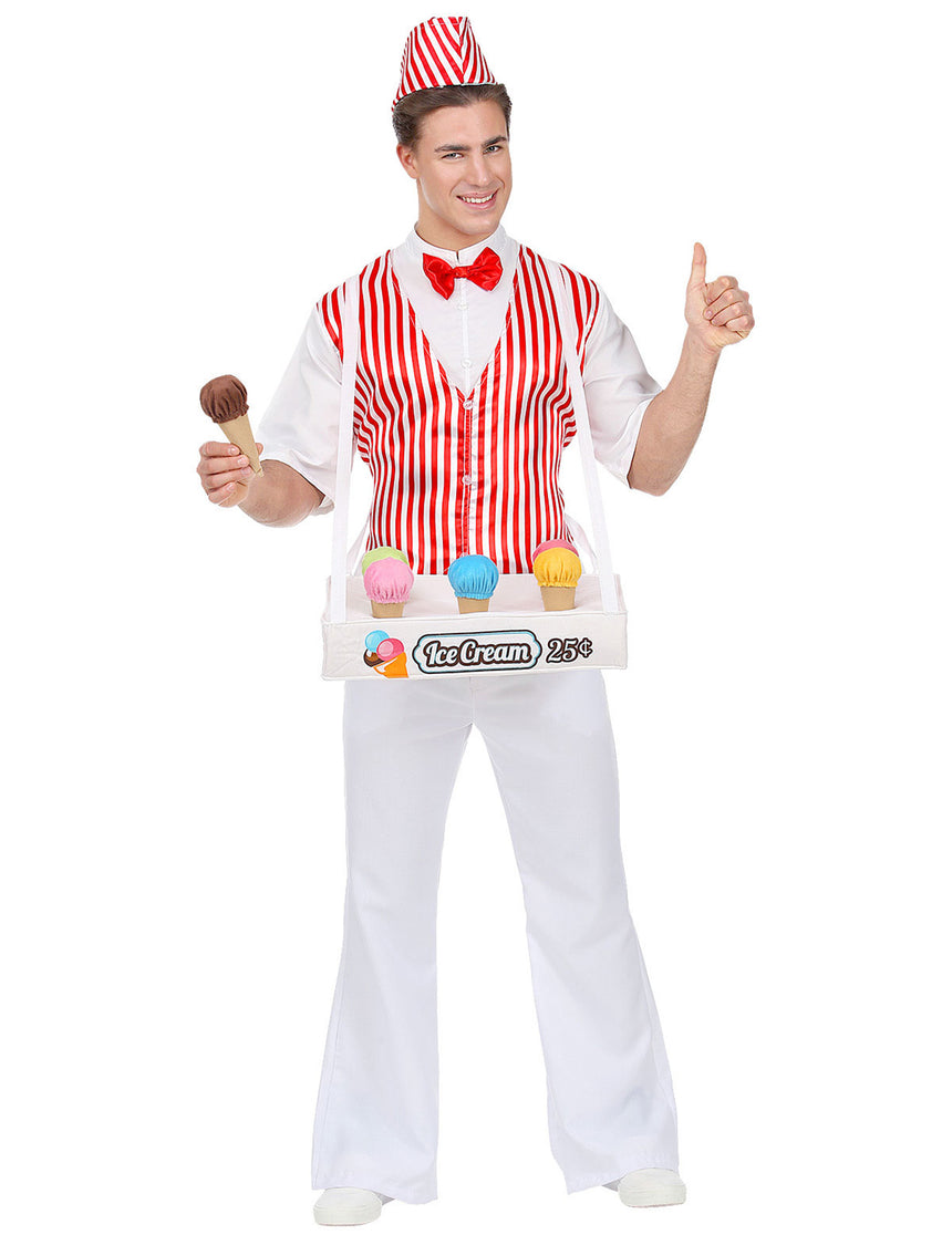 Déguisement vendeur crème glacée homme