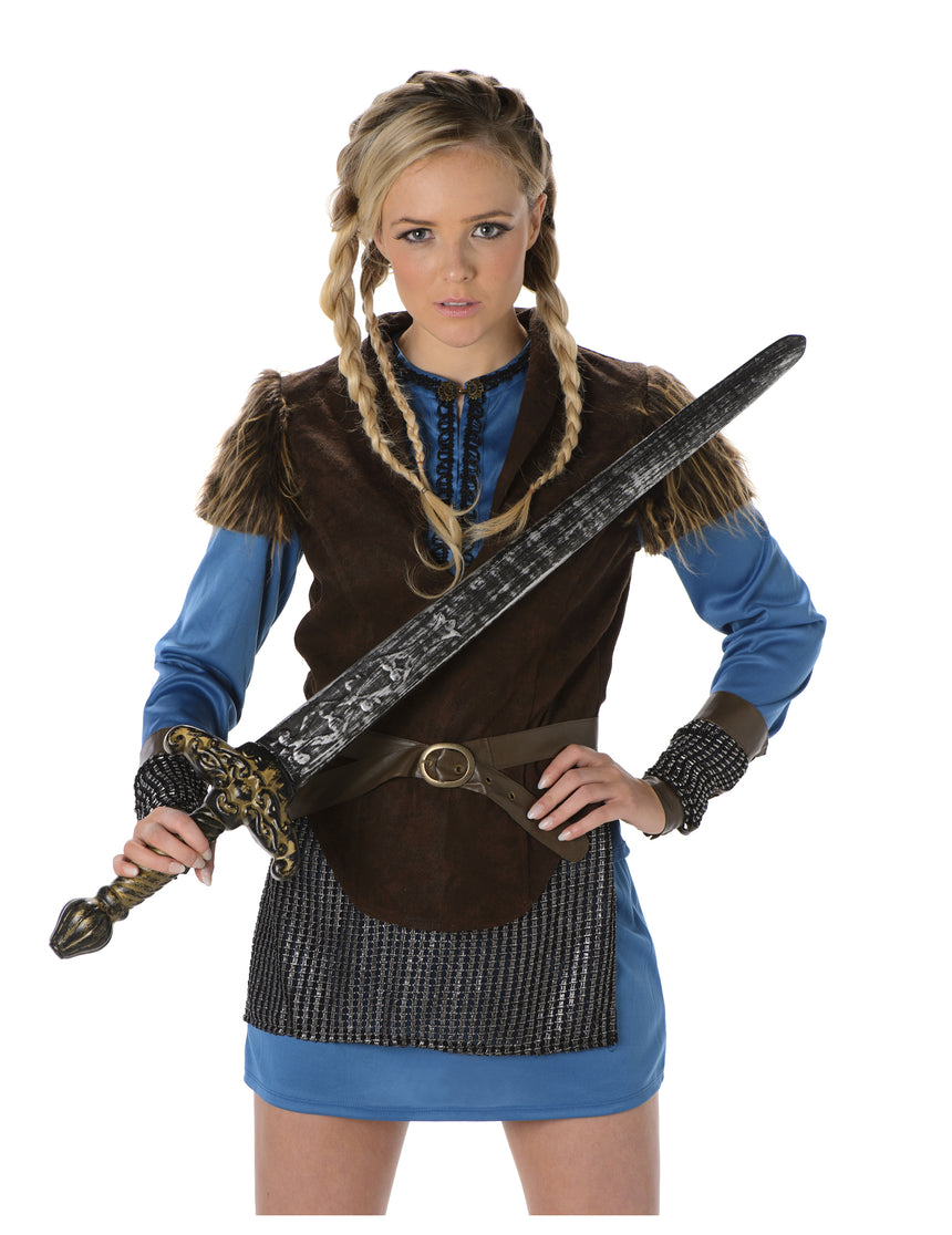 Déguisement viking bleu femme