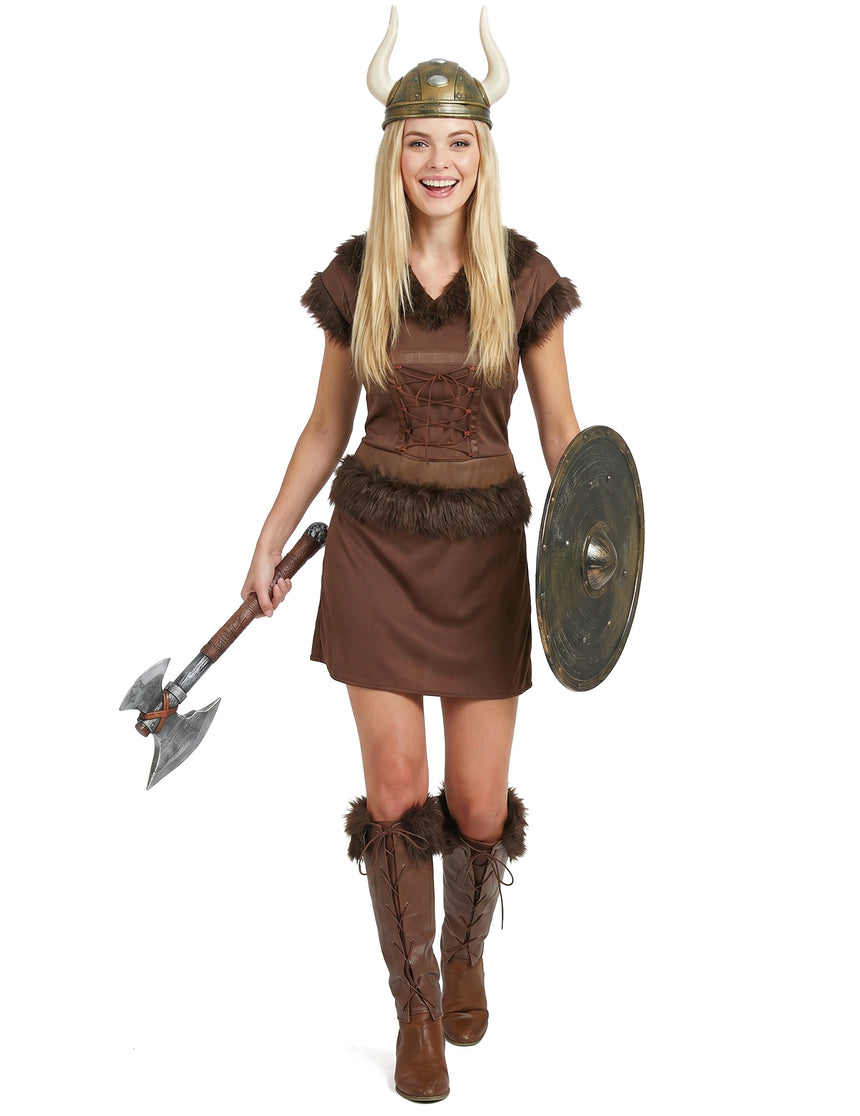 Déguisement Viking Sexy marron Femme