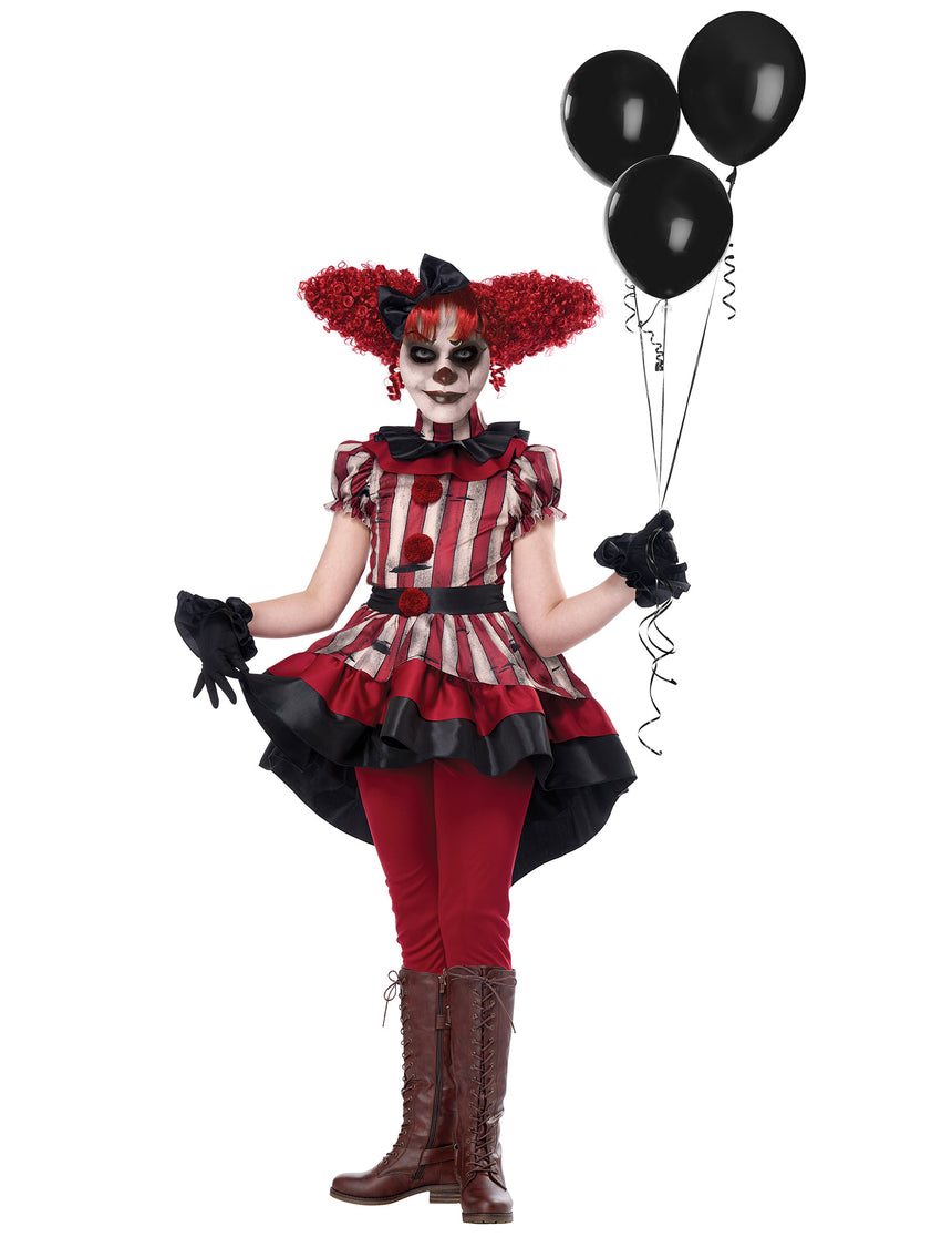 Déguisement vilain clown luxe fille