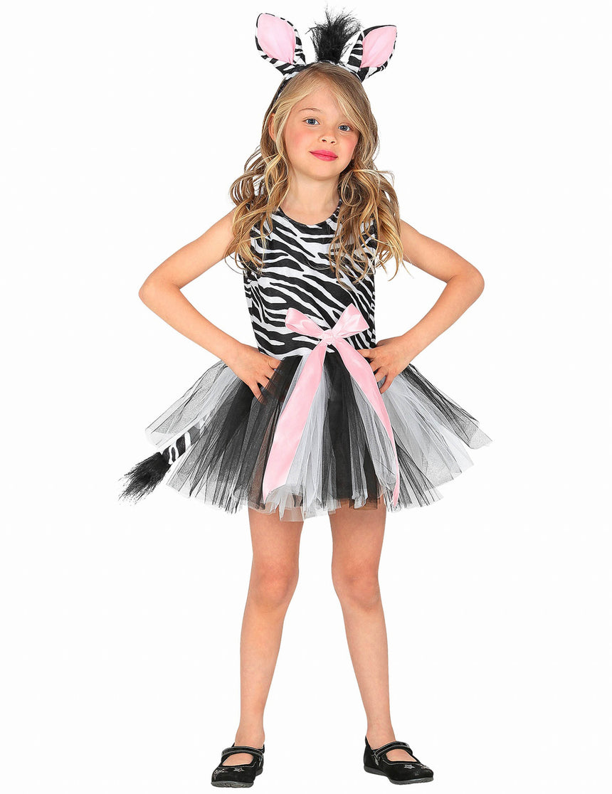 Déguisement zèbre tutu fille