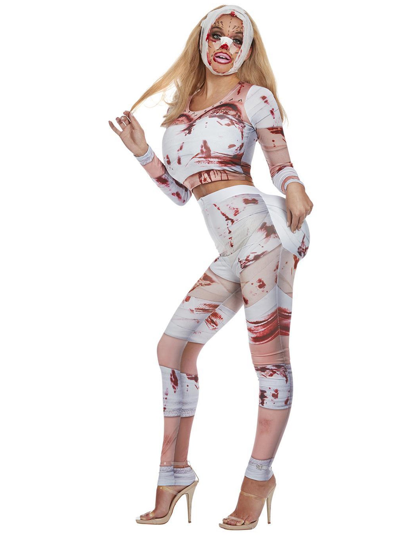 Déguisement zombie chirurgie esthétique femme