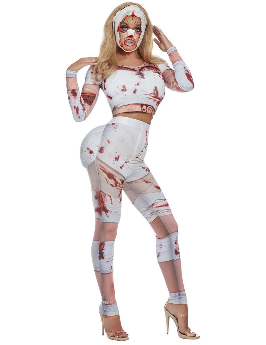 Déguisement zombie chirurgie esthétique femme