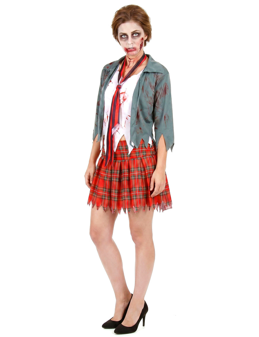 Déguisement zombie écolière femme Halloween