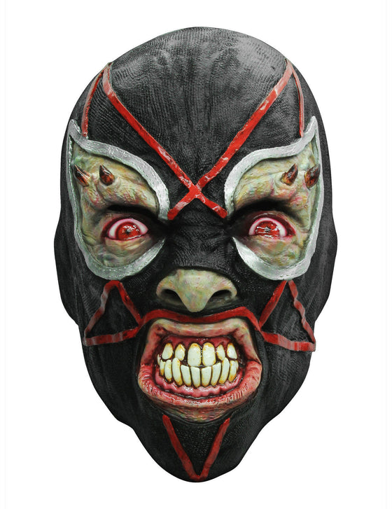 Masque latex catcheur démoniaque noir