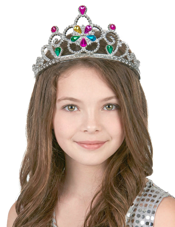 Diadème princesse serti multicolore adulte et enfant