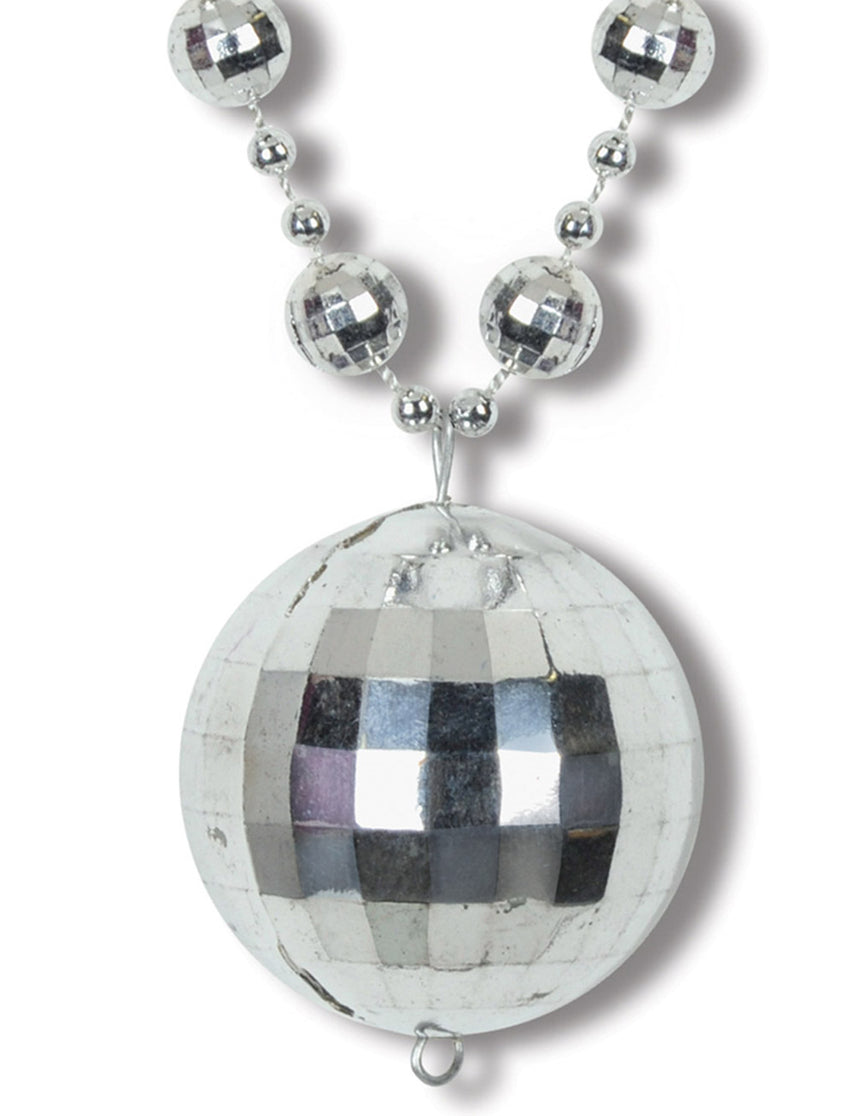Collier argent boule Disco