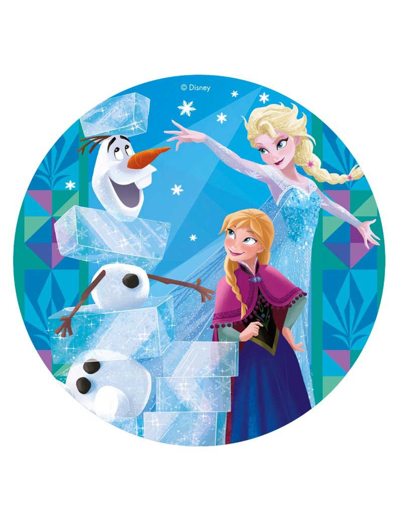 Disque azyme La Reine des Neiges  20 cm