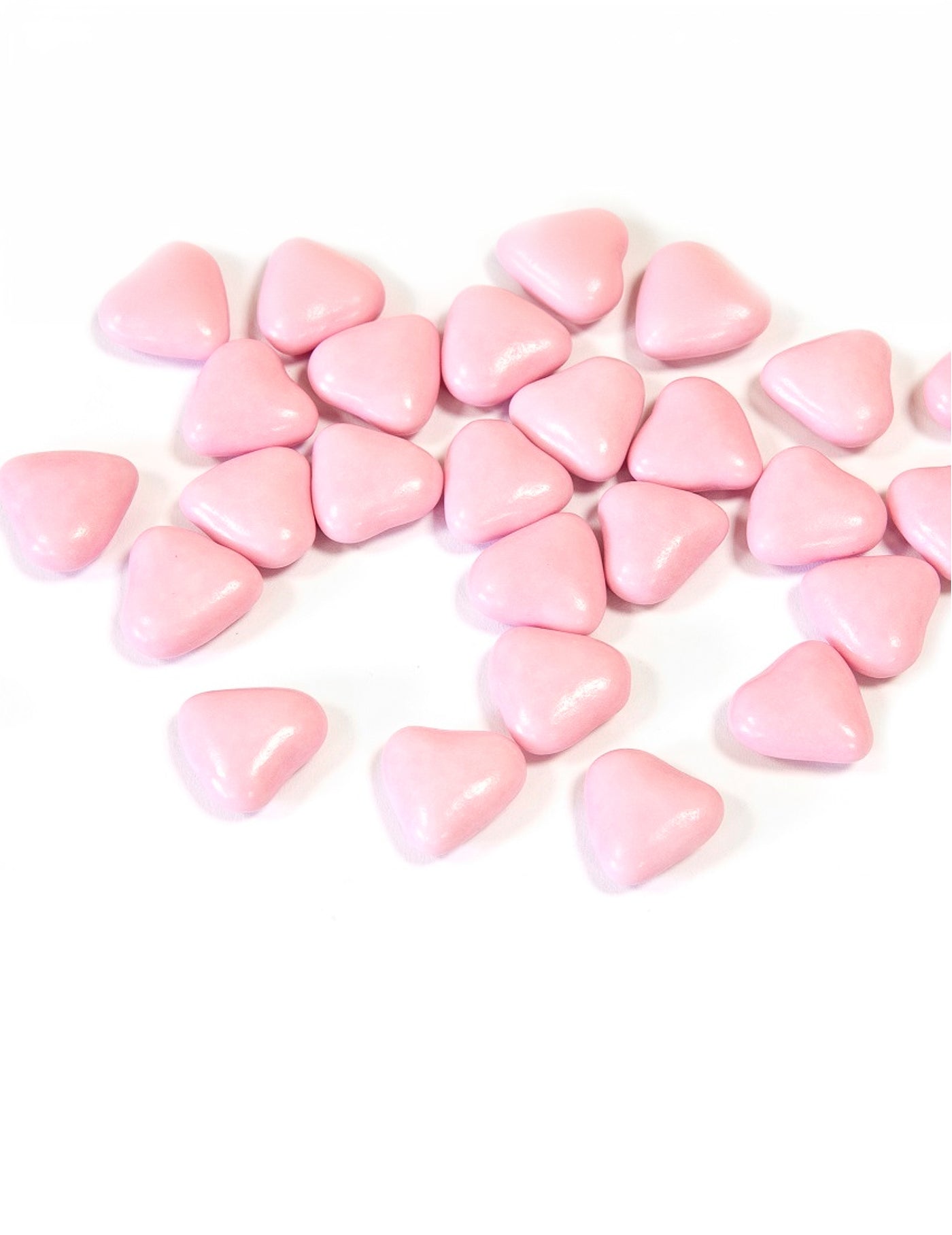 Dragées mini coeur chocolat couleur rose clair 250 gr pour mariage