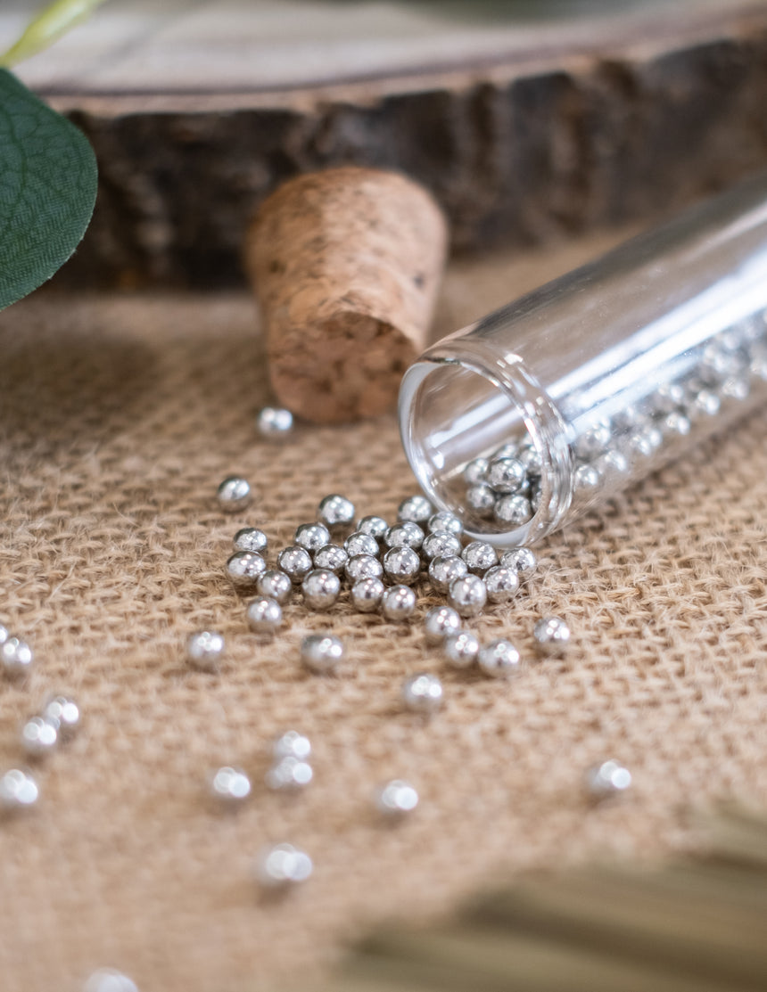 Dragées perles couleur argent 70 gr pour mariage