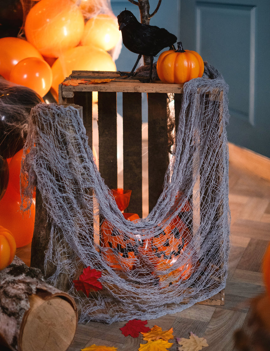 Drap gris d'Halloween 180 x 75 cm