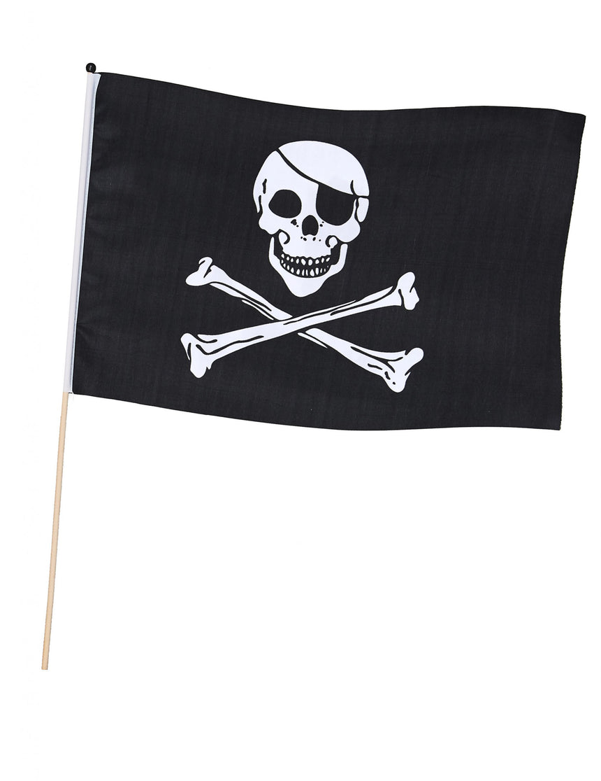 Drapeau de pirate  sur tige 45 x 30 cm