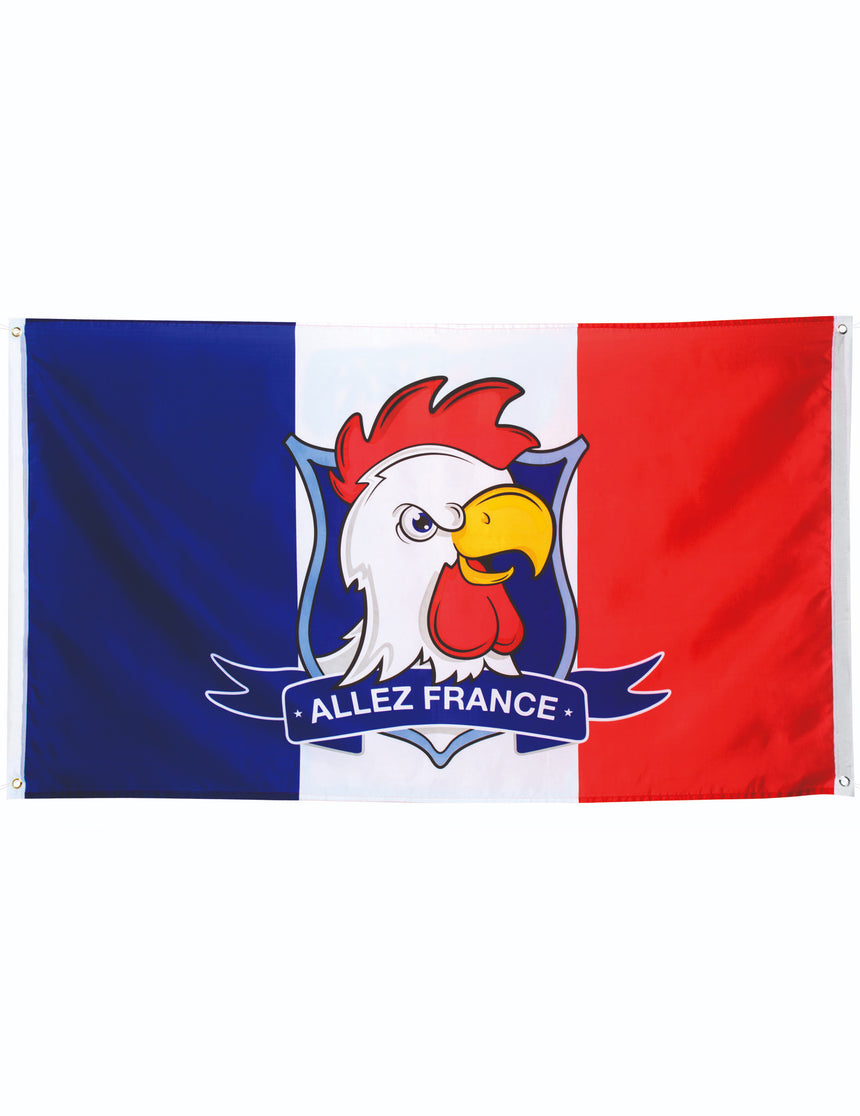 Drapeau supporter Allez France 90 X 150 cm