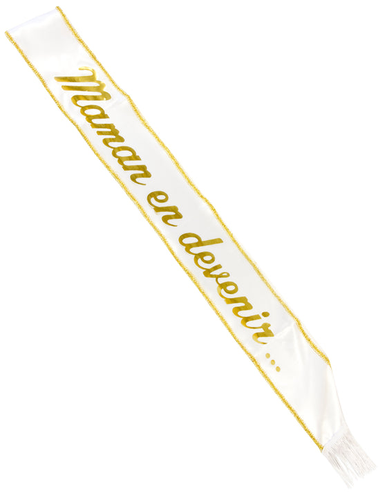 Echarpe en satin Maman en devenir 75 x 9,5 cm