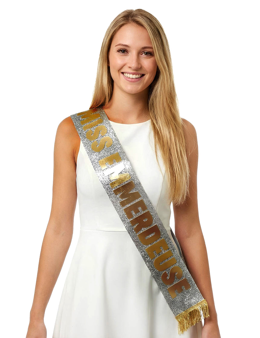 Echarpe Miss Emmerdeuse à paillettes