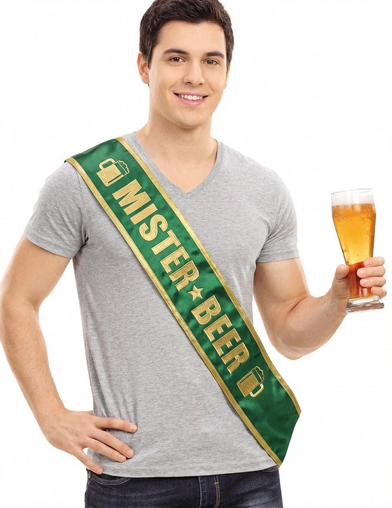 Echarpe Mister Beer verte homme