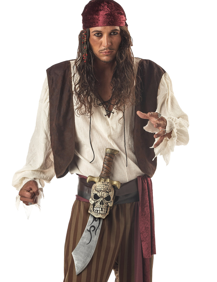 Épée Pirate en plastique avec gaine crâne