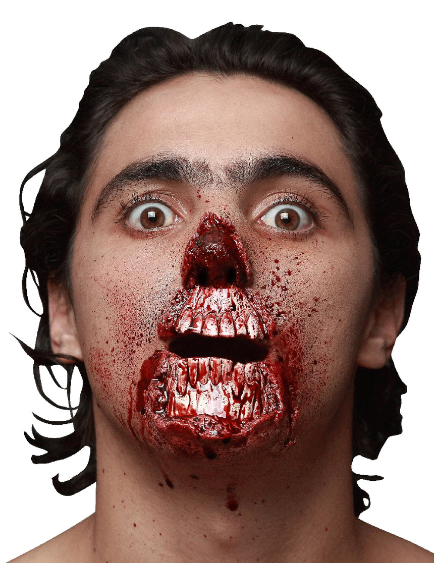 Fausse blessure bouche arrachée adulte Halloween
