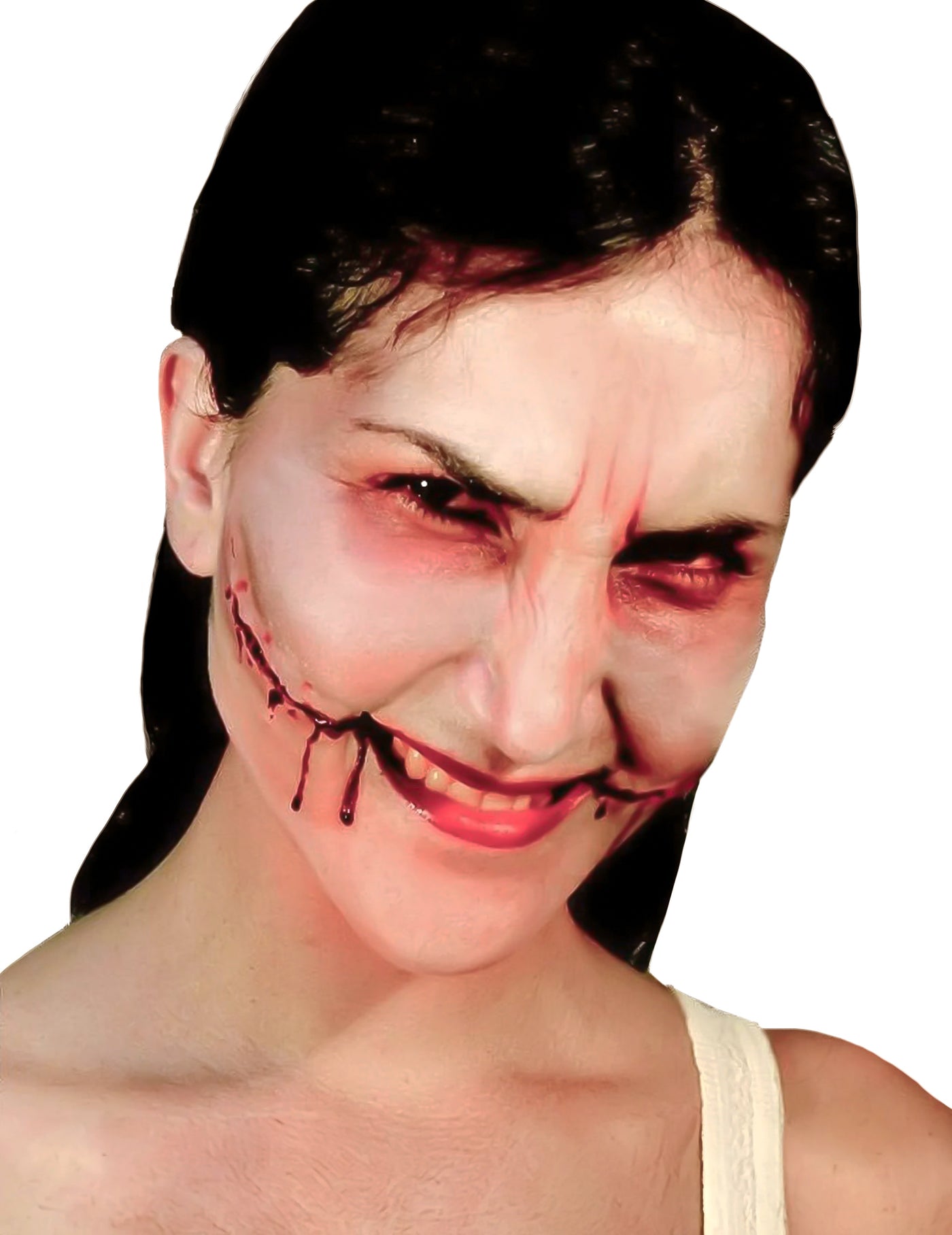 Fausse plaie sourire de l'ange adulte Halloween