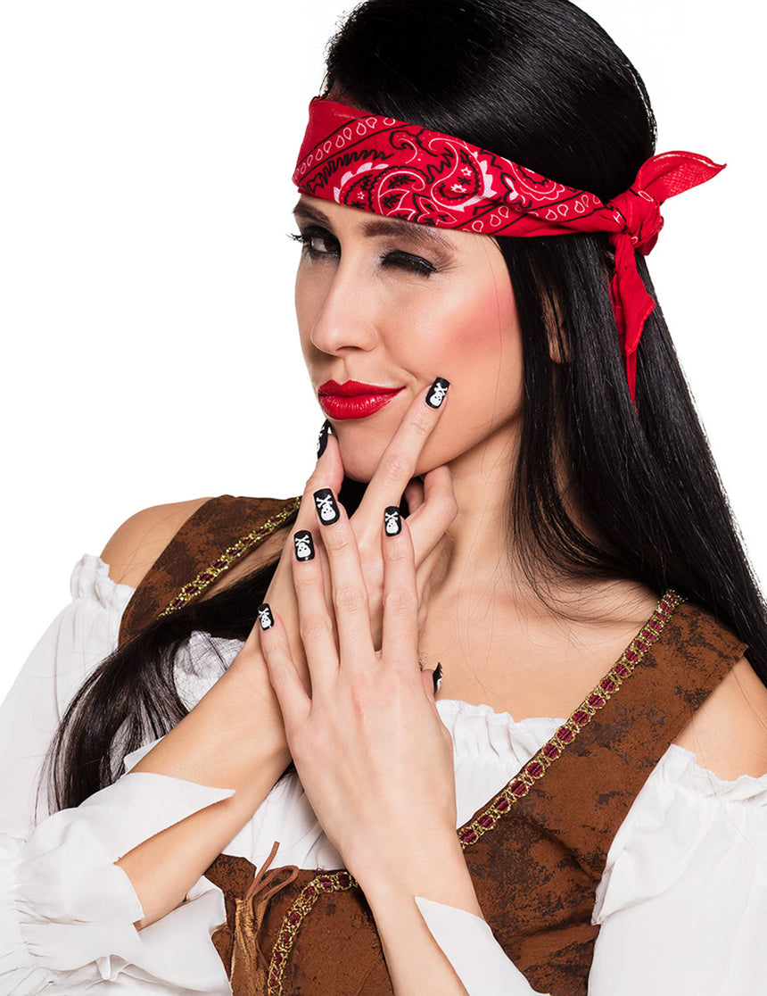 Faux ongles adhésifs pirate femme