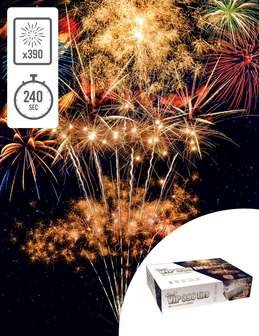 Feu d'artifice Soirée VIP® 390 tirs 4 min