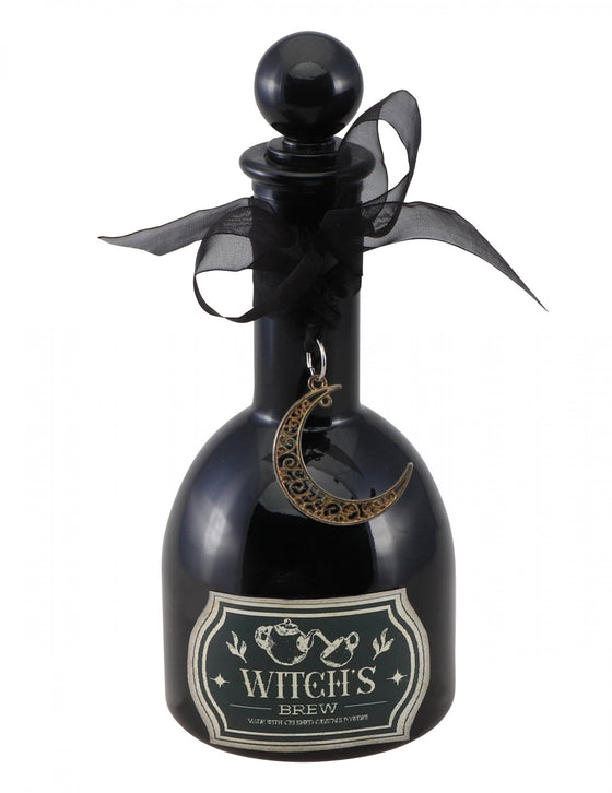 Fiole en verre magie noire de sorcière 19,5 cm