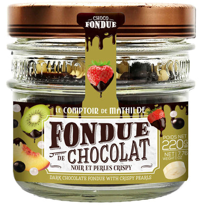 Fondue de Chocolat Noir et Perles Crispy - 220g