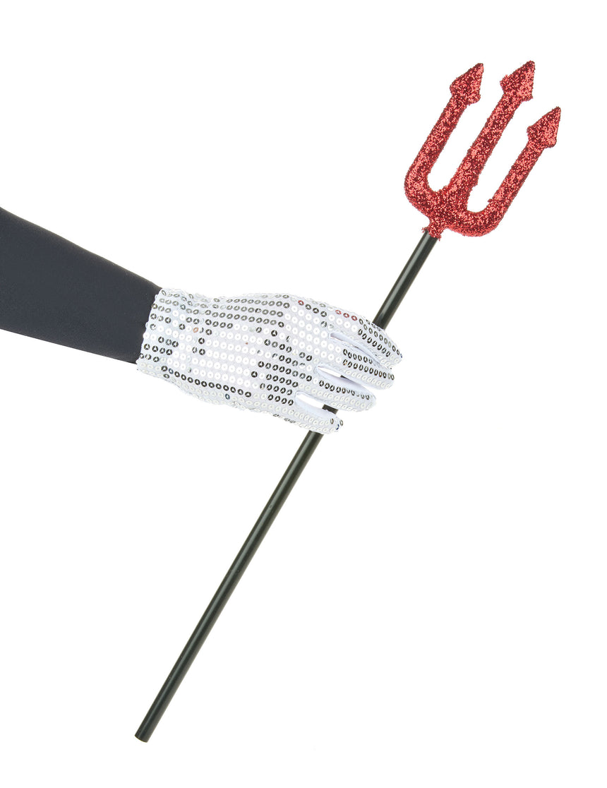 Fourche diable brillante en plastique Halloween