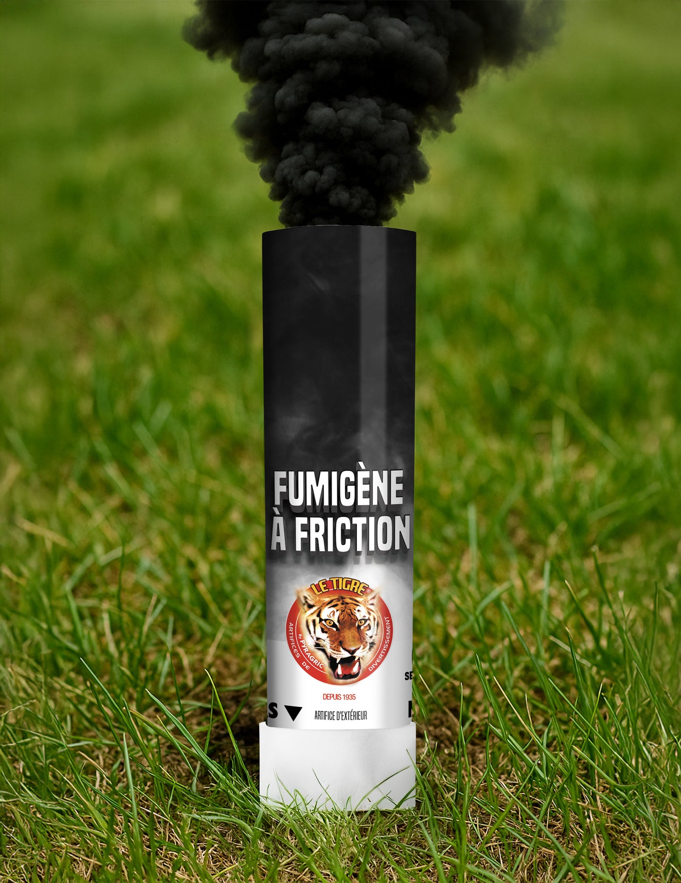 Fumigène à friction noir 1 minute