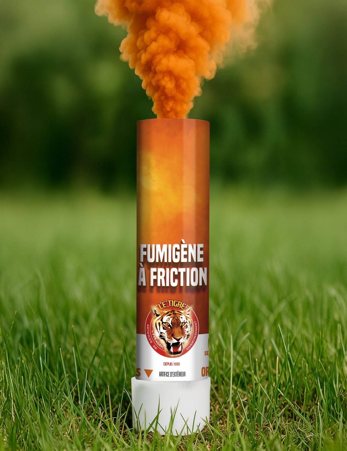 Fumigène à friction orange 1 minute