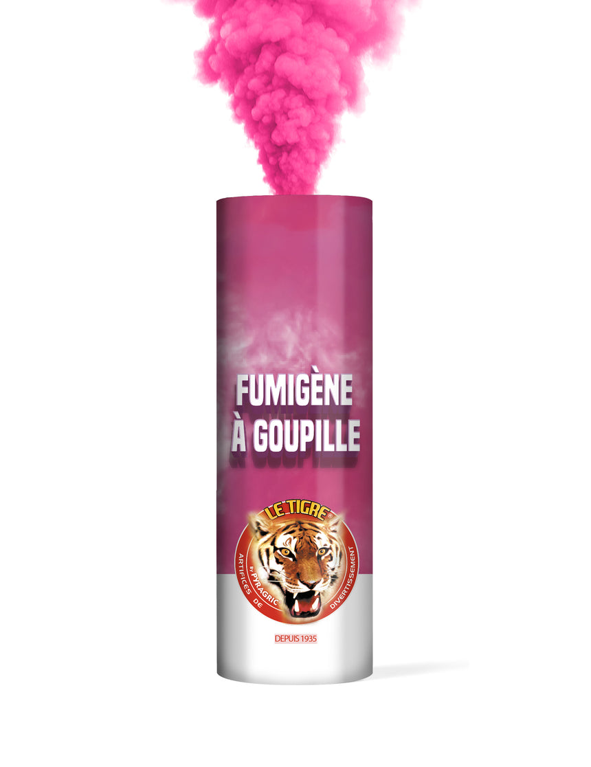 Fumigène à goupille rose 1 minute