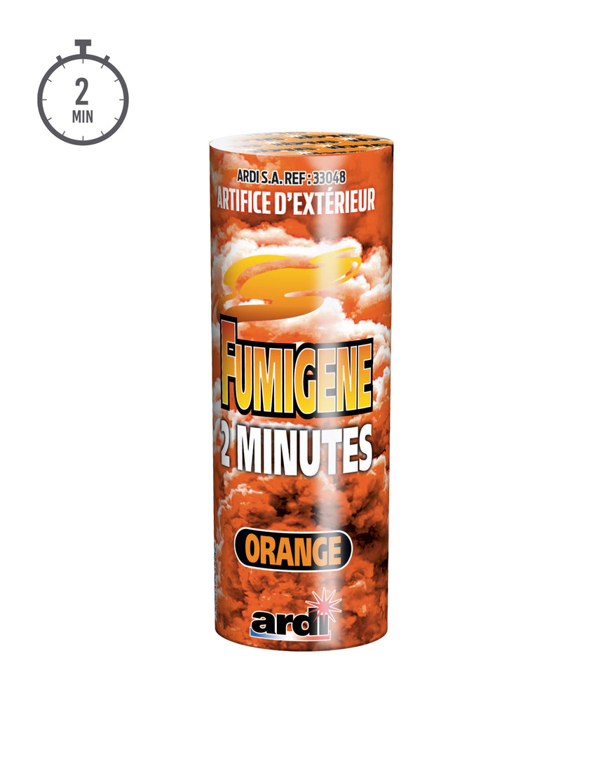 Fumigène en pot orange 2 minutes