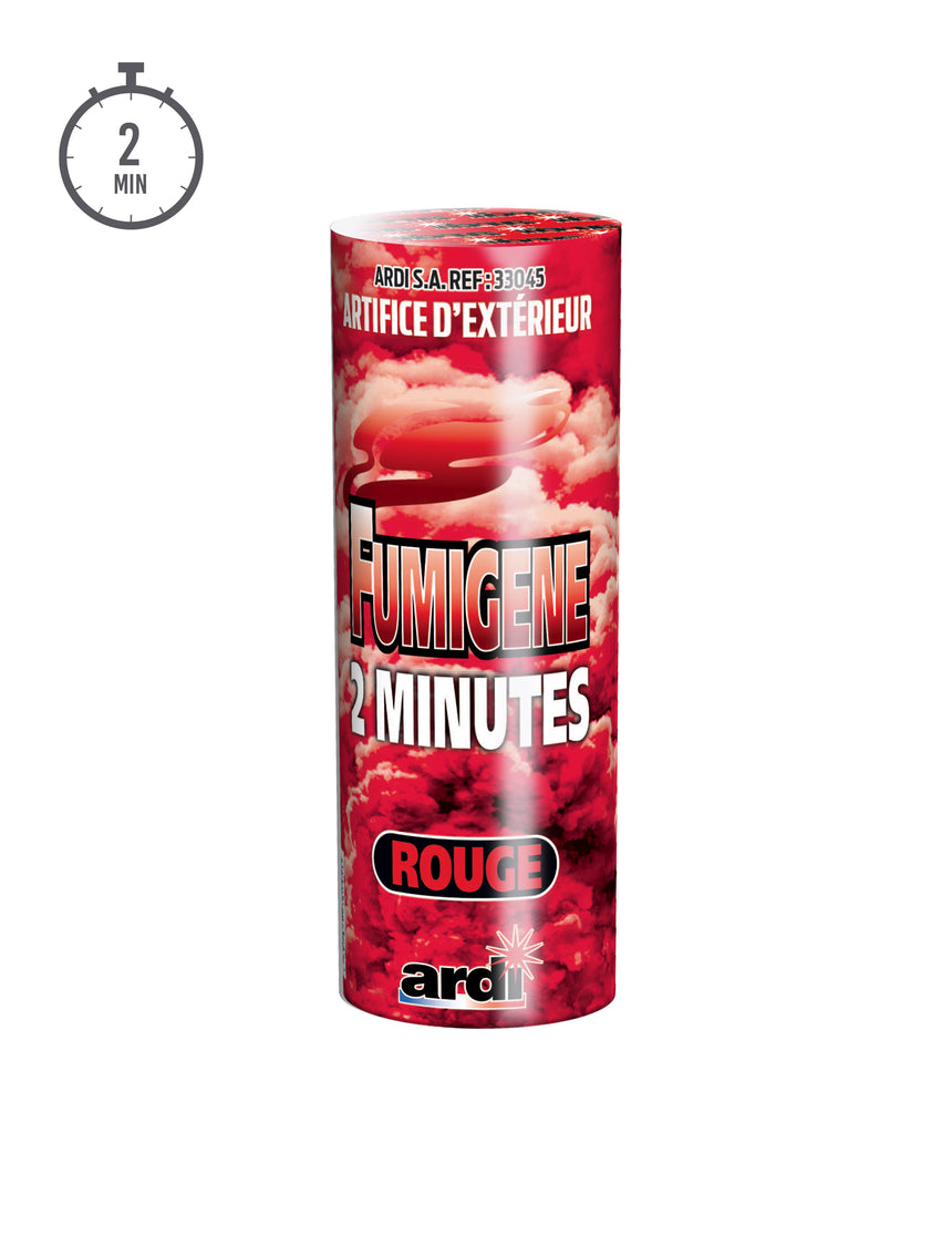 Fumigène en pot rouge 2 minutes