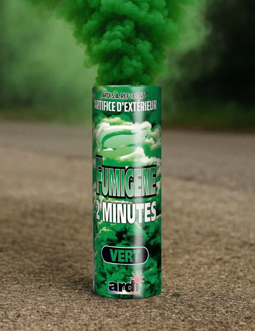 Fumigène en pot vert 2 minutes