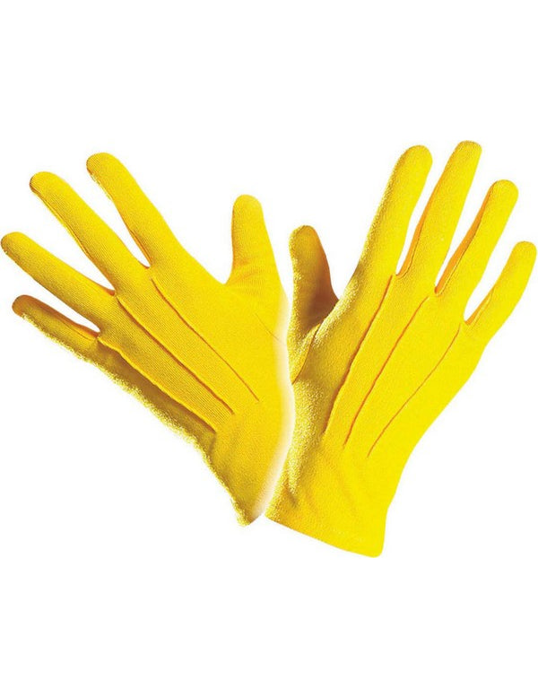 Gants courts jaunes adulte