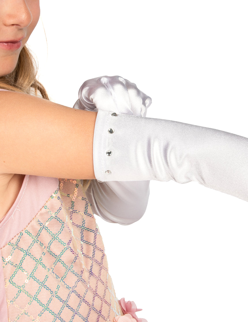 Gants longs blancs enfant