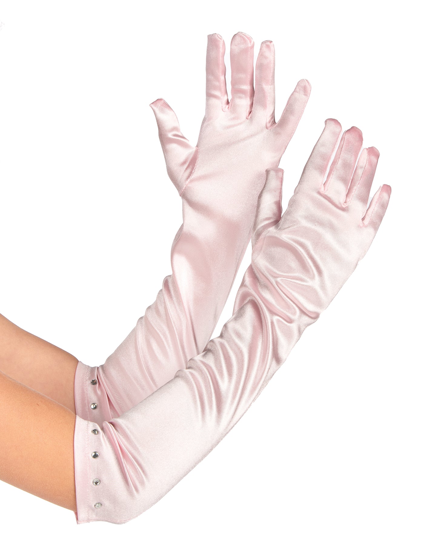 Gants longs roses enfant