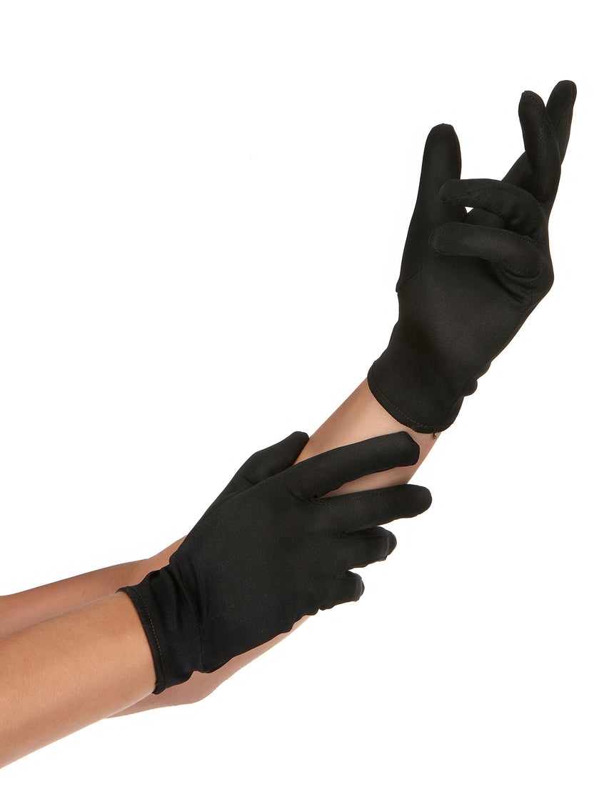 Gants courts noirs adulte