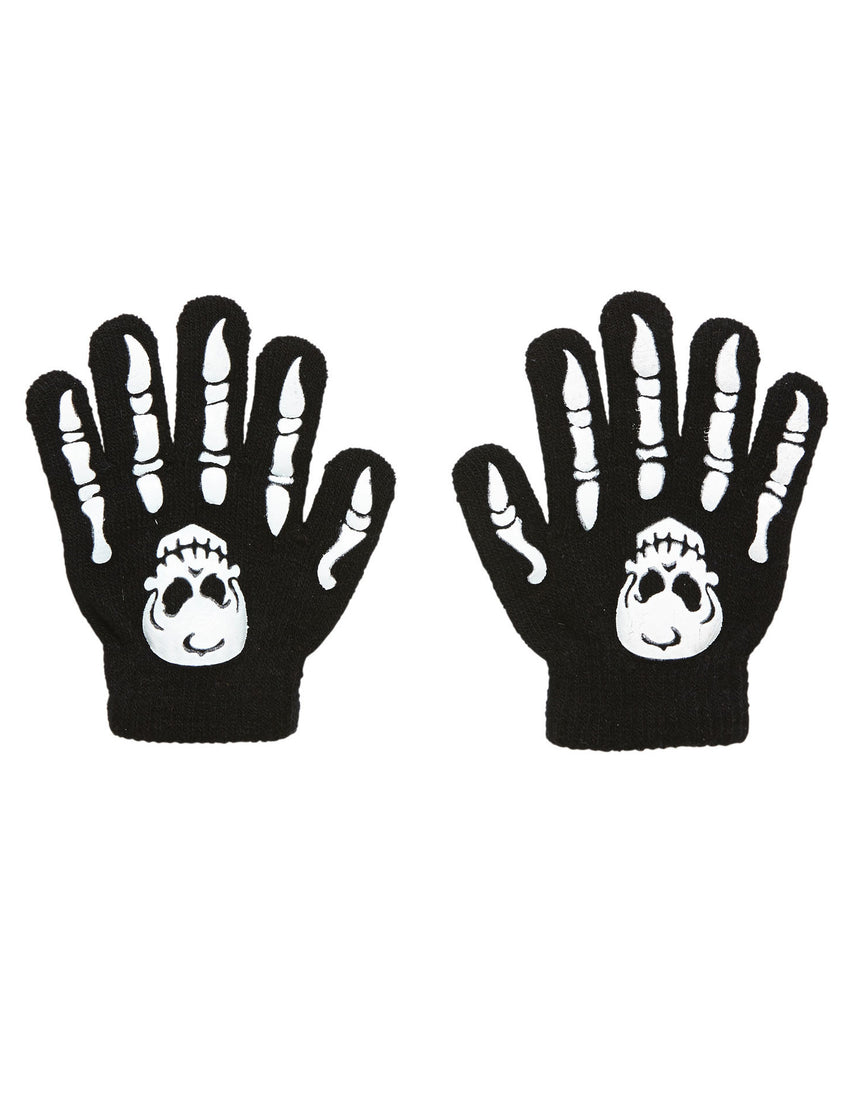 Gants os et crâne enfant