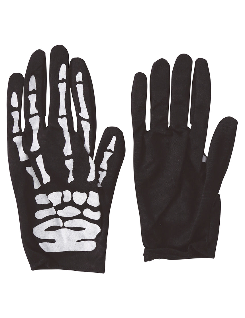 Gants squelette noir et blanc enfant