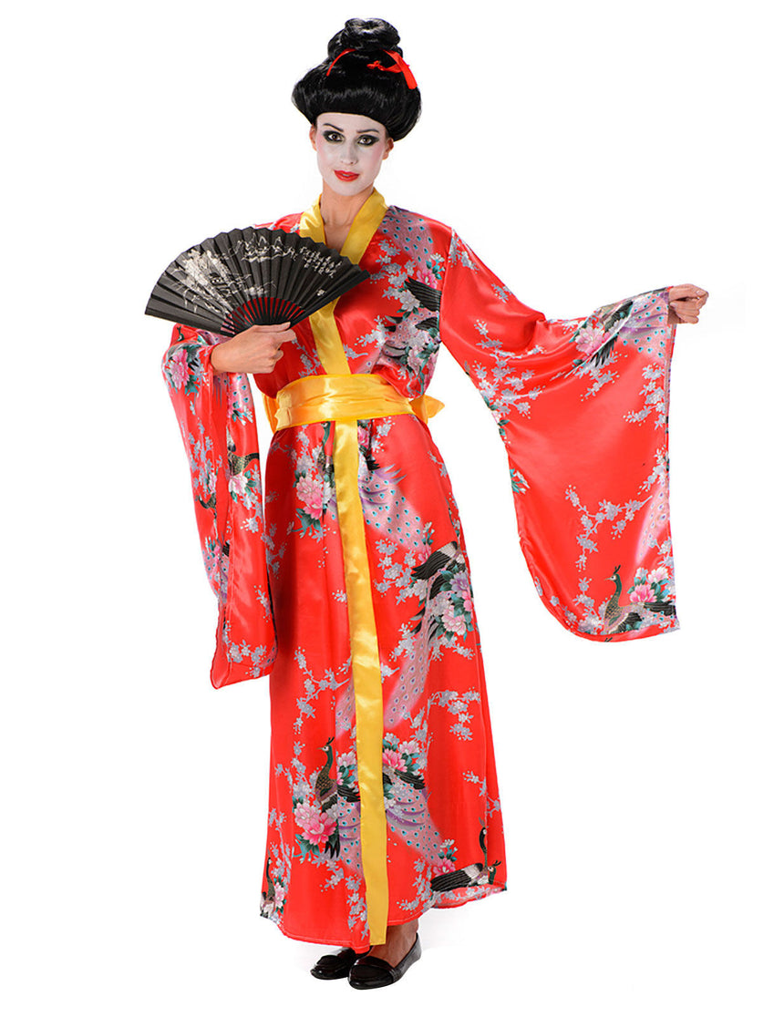 Déguisement Geisha rouge femme