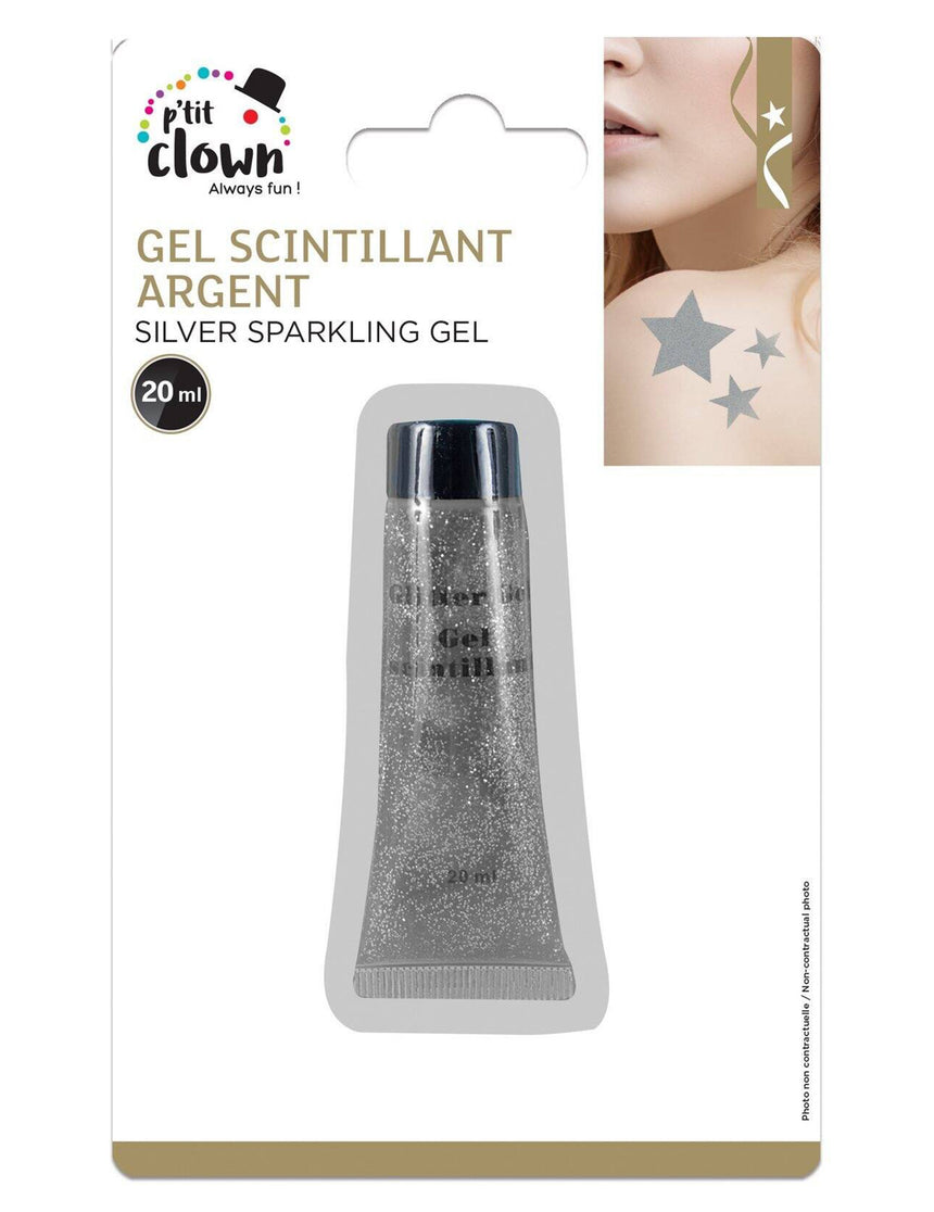 Gel à paillettes argentées 20 ml