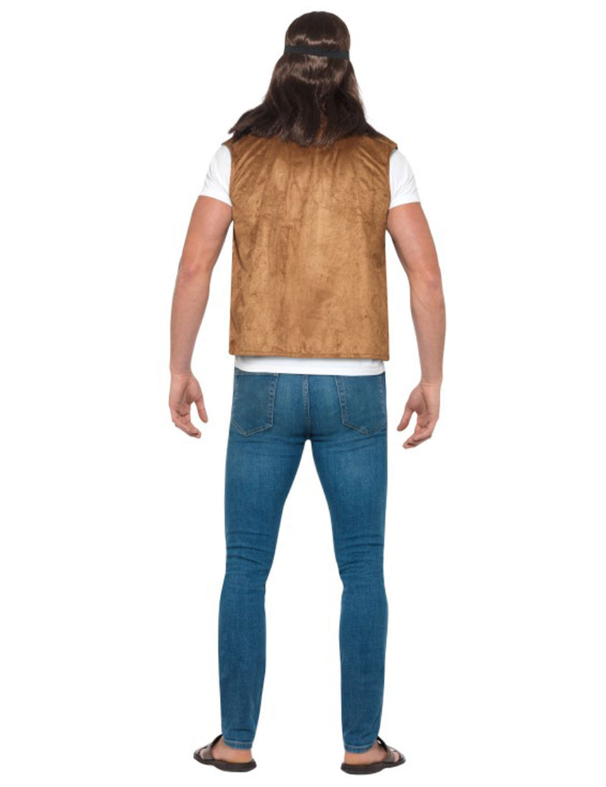 Gilet hippie avec fourrure adulte