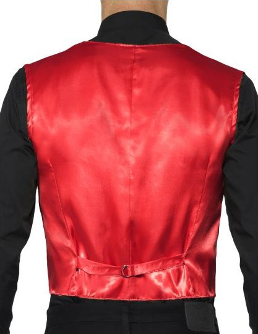 Gilet rouge à sequins adulte