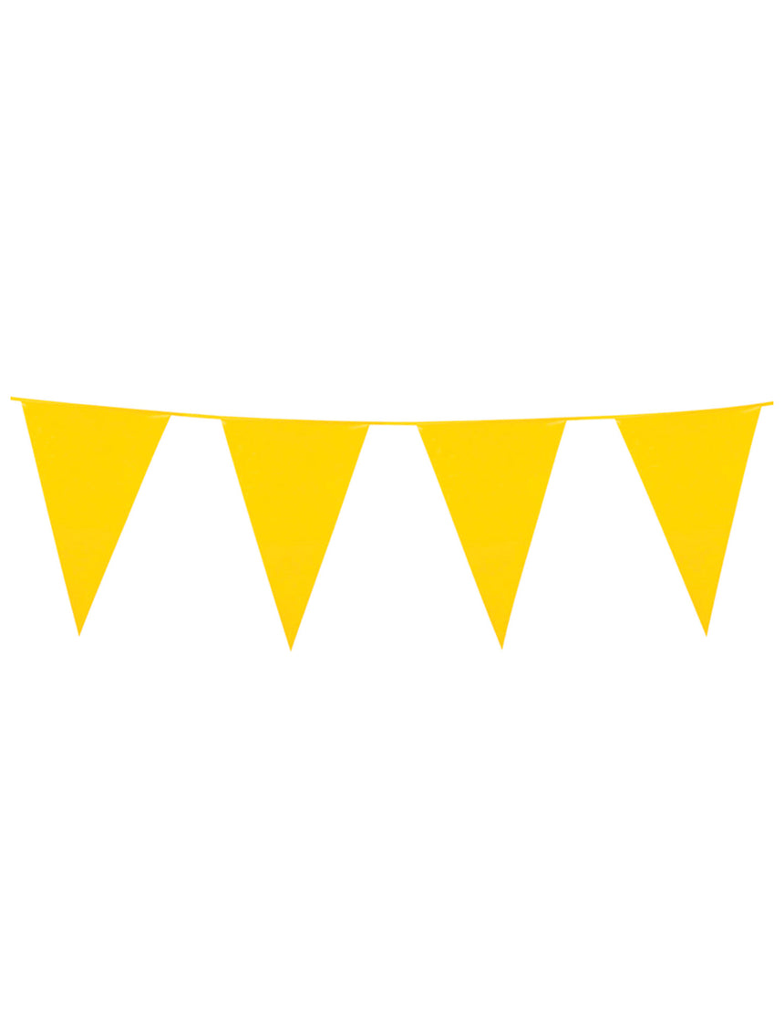 Guirlande à fanions jaunes 10m