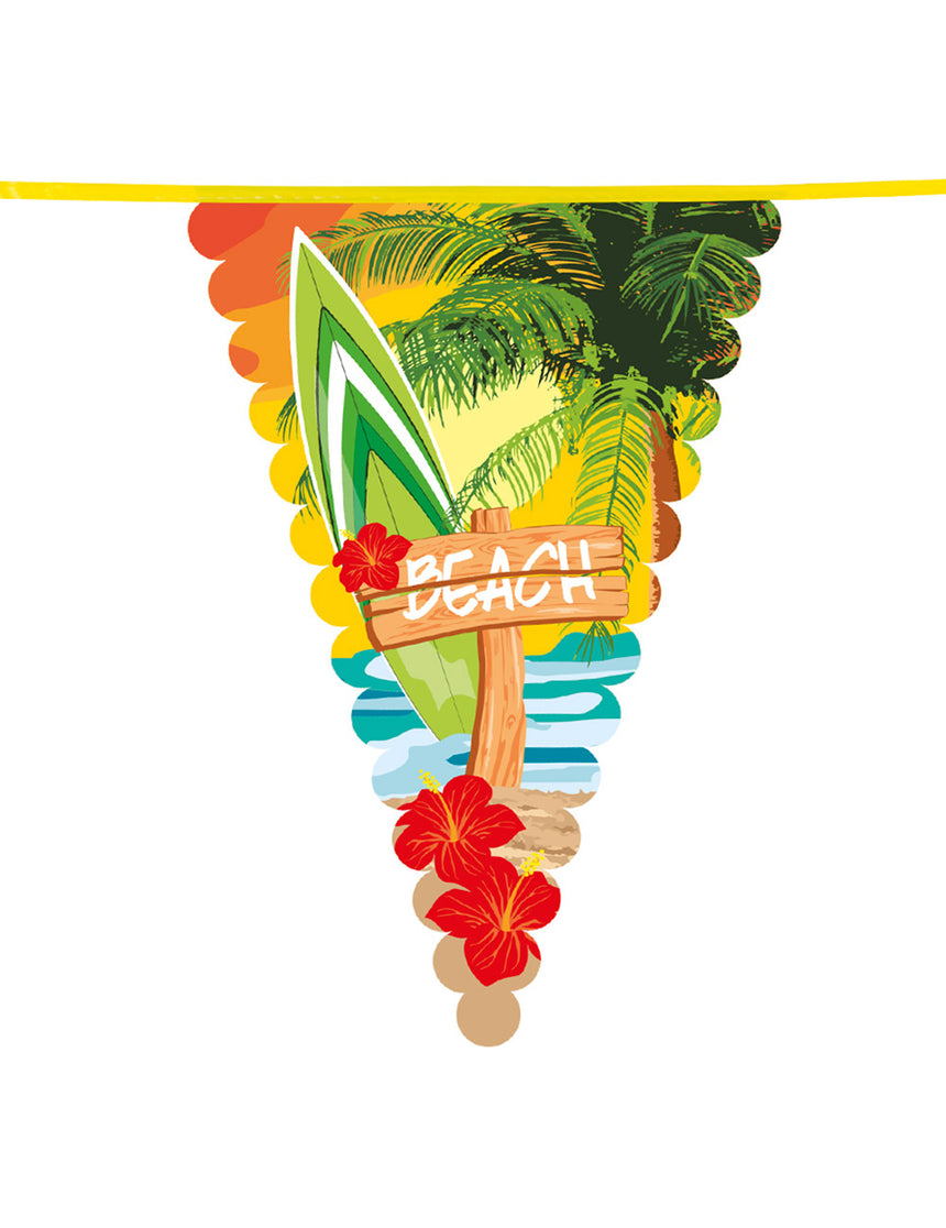 Guirlande à fanions Beach party 6 m