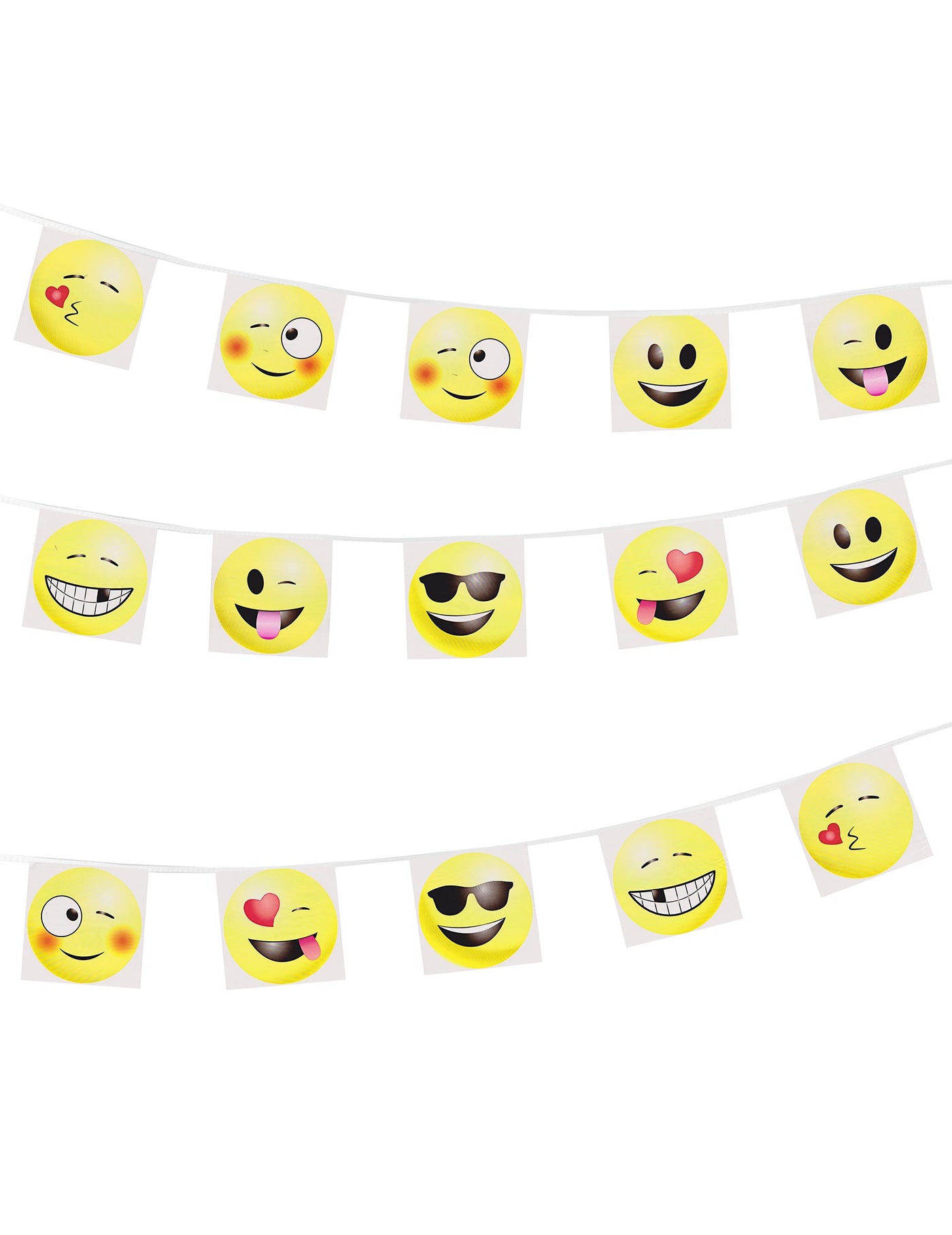 Guirlande à fanions émoticônes Imoji 8m